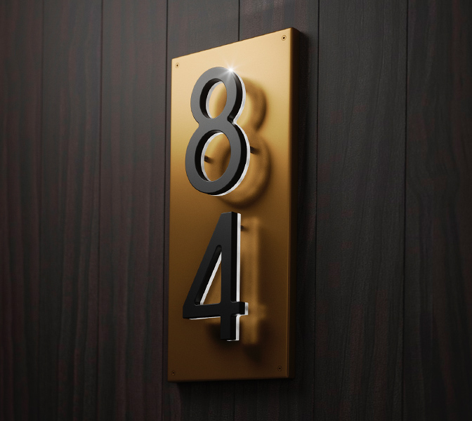 Vertical Panel Backplate For 5"Numbers by Luxello LED Signage